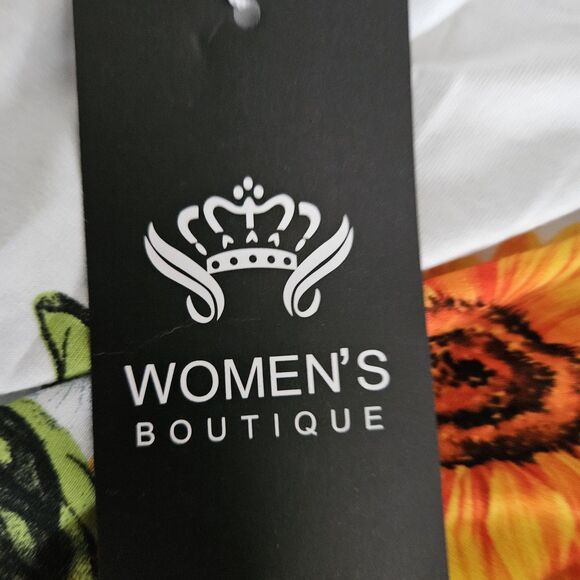 NWT Sunflower Floral Button-Front Maxi Dress Women’s S Elastic Waist Casual Sun - Picture 5 of 7